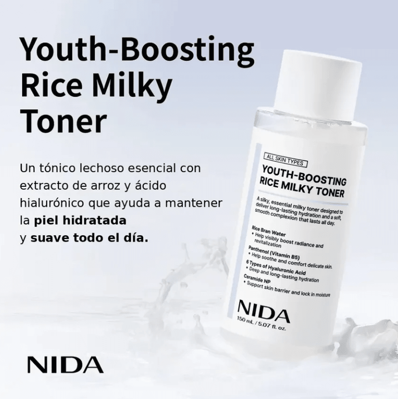 NIDA Youth-Boosting Rice Milky Toner 150 ml3