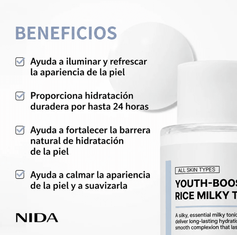 NIDA Youth-Boosting Rice Milky Toner 150 ml4