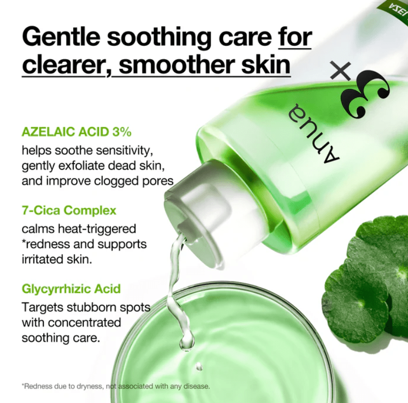ANUA Azelaic Acid 3% + Cica – Tónico Facial 250ml3