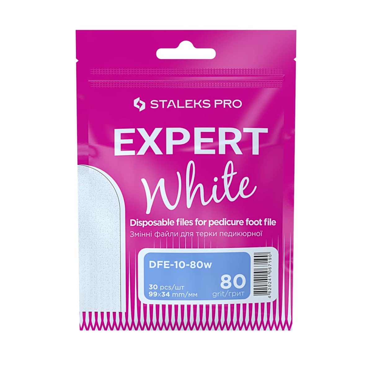 Staleks Pro Lima Pedicure Adhesiva Reemplazable Expert 10 White 80 0