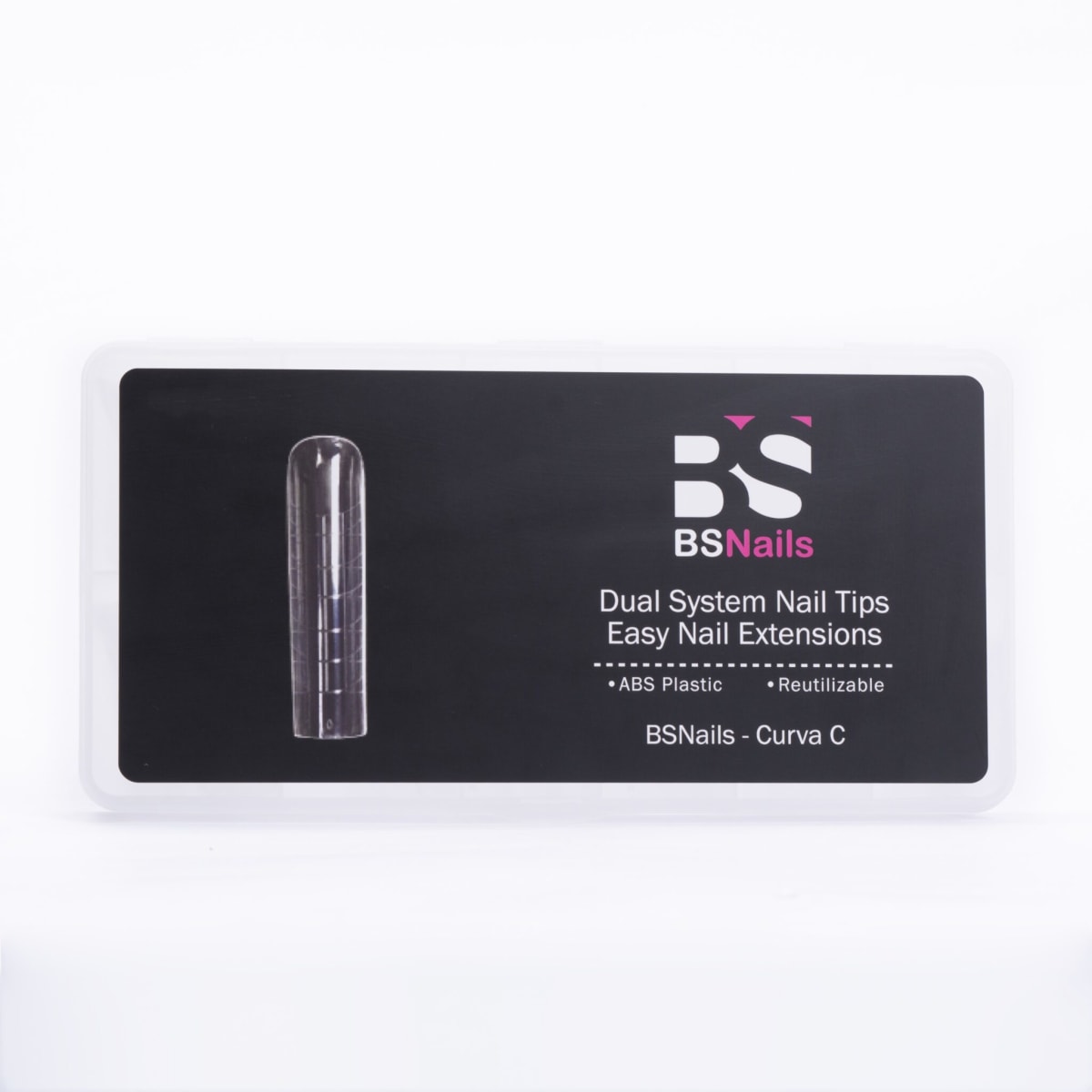 Dual System Nail Tips BSNAILS  Cuadrada Curvatura C 240pcs 0