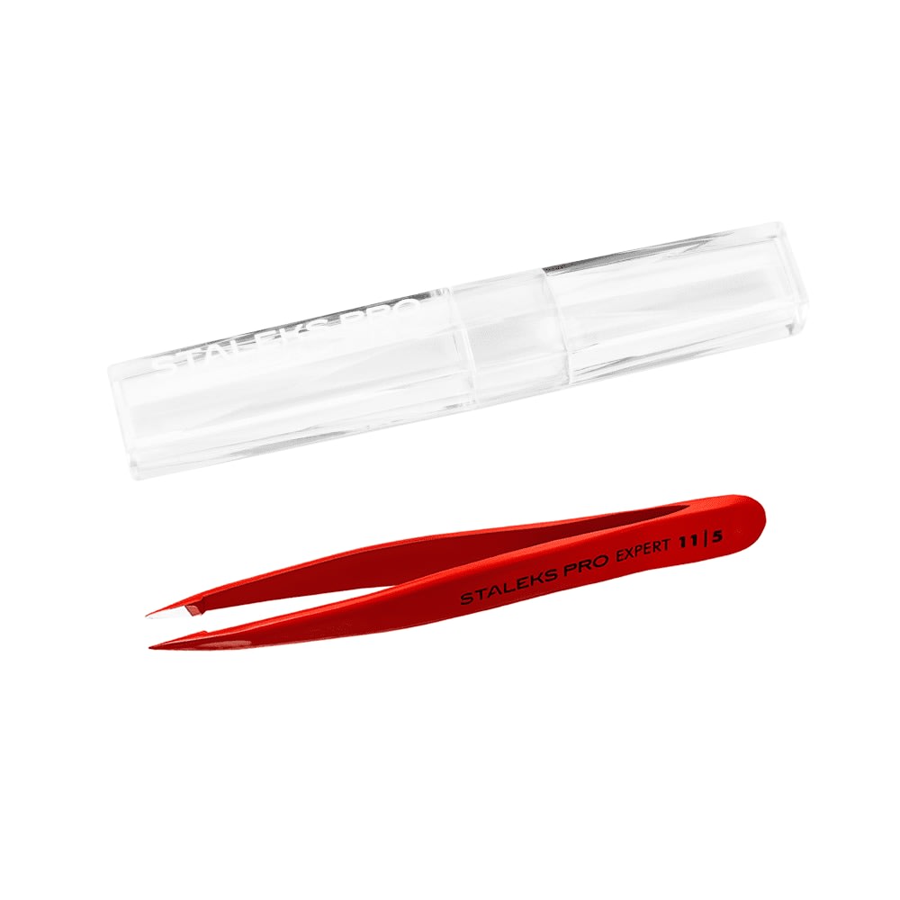 Staleks Pinza de Cejas Expert 11 Type 5 Roja3