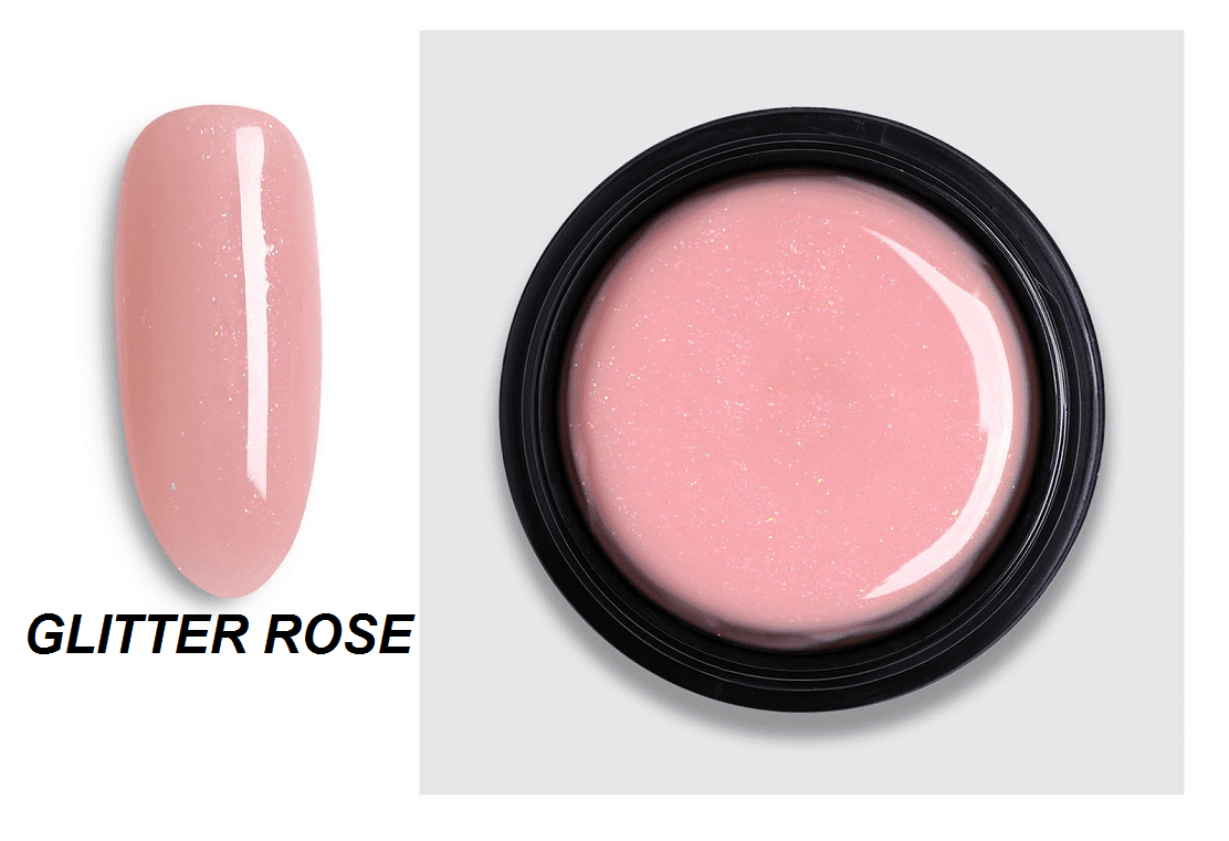 BSNAILS Gel Builder Soft Cover Autonivelante – GLITTER ROSE – Pote de 30 ML2