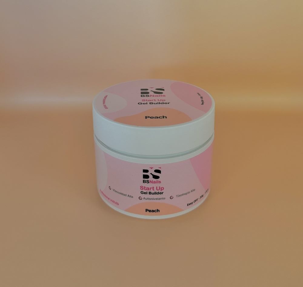 BSNAILS Gel Builder Start Up Autonivelante – PEACH- Envase Rosado 30 ML 0