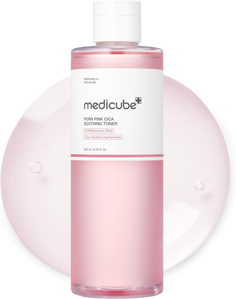 MEDICUBE PDRN Pink Cica Soothing Toner – Tonico Iluminador Antiedad 250 ml 0