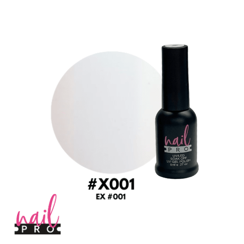 NAIL PRO Esmalte Permanente 8 ml X001 (ex001) Blanco Tiza 0