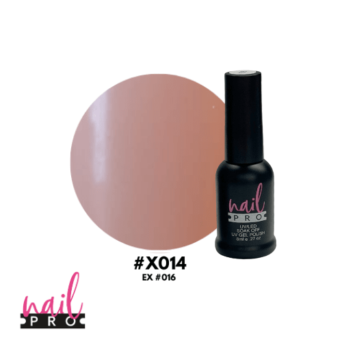 NAIL PRO Esmalte Permanente 8 ml X014 (ex016) Color Piel Claro 0