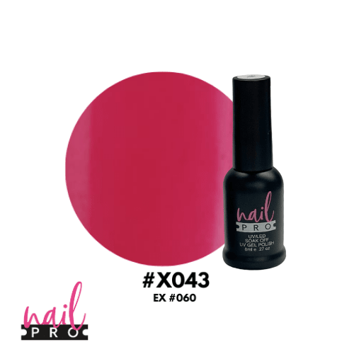 NAIL PRO Esmalte Permanente 8 ml X043 (ex060) Fucsia Intenso 0