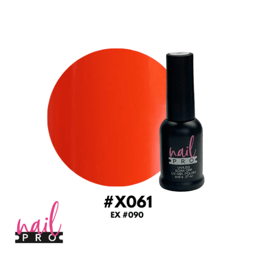 NAIL PRO Esmalte Permanente 8 ml X061 (ex090) Naranjo Fluor 0