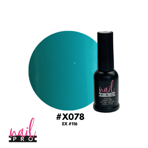 NAIL PRO Esmalte Permanente 8 ml X078 (ex116) Turquesa 0