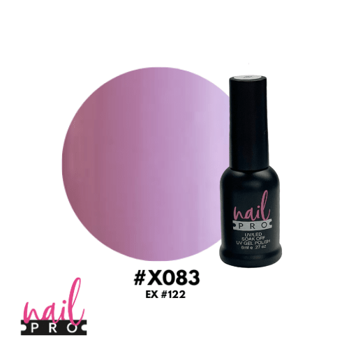 NAIL PRO Esmalte Permanente 8 ml X083 (ex122) Lila Rosa claro 0