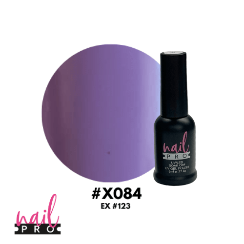 NAIL PRO Esmalte Permanente 8 ml X084 (ex123) Morado Pastel 0