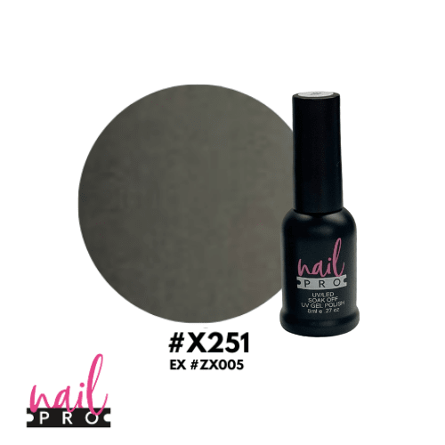 NAIL PRO Esmalte Permanente 8 ml X251 (exZX005) Gris Claro 0