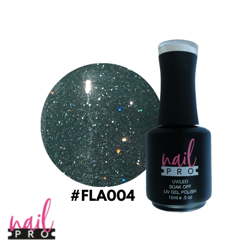 NAIL PRO Esmalte Permanente FLASH 004 REFLECTANTE Turquesa 0