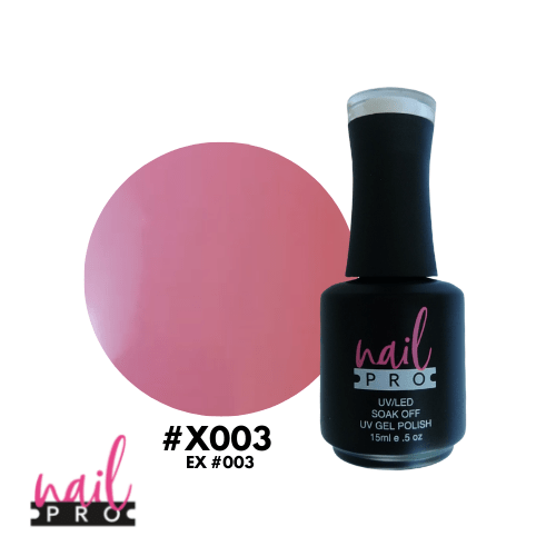 NAIL PRO Esmalte Permanente X003 Base de Francesa Rosa traslucido 0