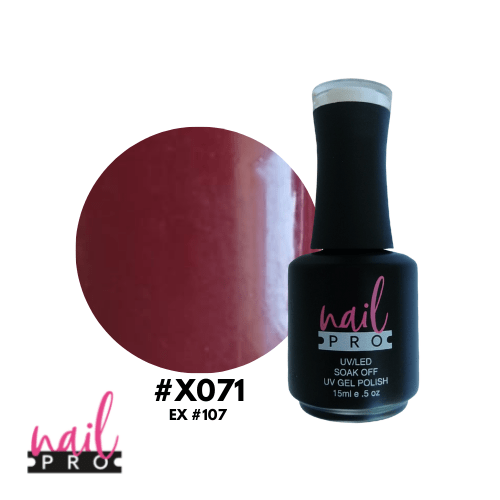 NAIL PRO Esmalte Permanente X071 Rojo Sangre de Toro 0