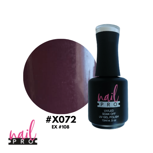NAIL PRO Esmalte Permanente X072 Burdeo Morado 0