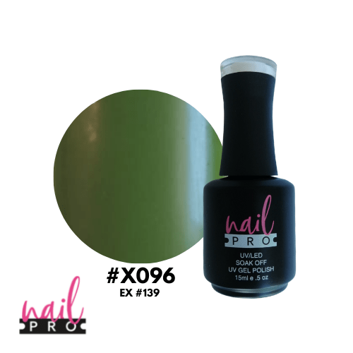 NAIL PRO Esmalte Permanente X096 Verde Olivo Claro 0