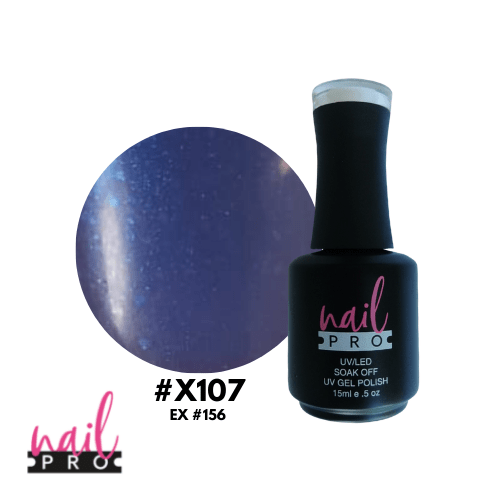 NAIL PRO Esmalte Permanente X107 Azul Metálico 0