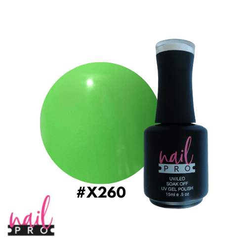 NAIL PRO Esmalte Permanente x260 Verde Pastel Neon 0