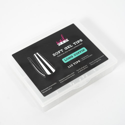 NAIL PRO TIPS SOFT GEL LONG COFFIN 110U1