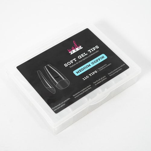 NAIL PRO TIPS SOFT GEL MEDIUM COFFIN LARGE 110U (PRE-LIMADOS) 0