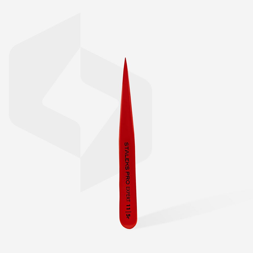 Staleks Pinza de Cejas Expert 11 Type 5 Roja 0