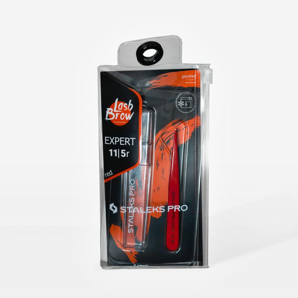 Staleks Pinza de Cejas Expert 11 Type 5 Roja4