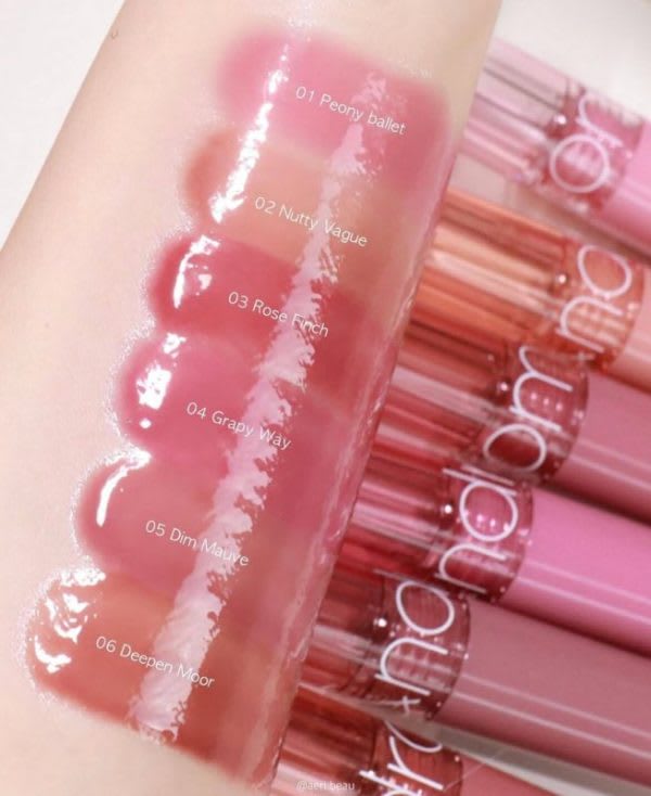 ROM&ND GLASTING COLOR GLOSS – Labial Gloss #01 PEONY BALLET4