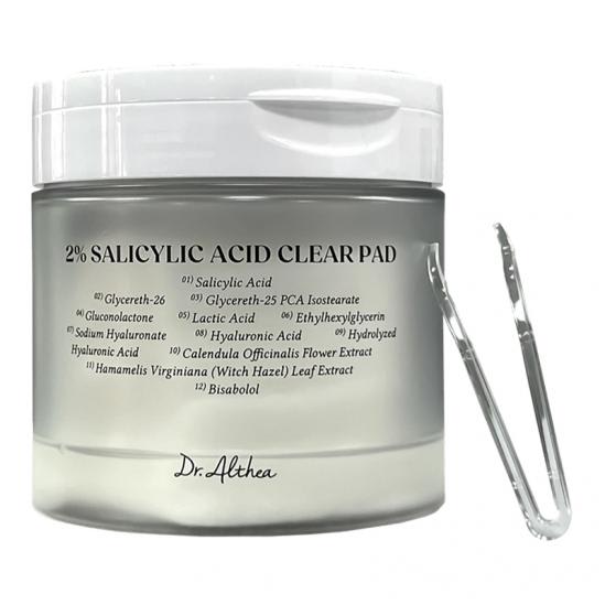 DR.ALTHEA – 2% Salicylic Acid Clear Pad – Almohadillas Exfoliantes – 60pzs 0