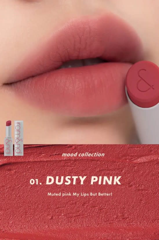 ROM&ND Zero Matte Lipstick #01 Dusty Pink – Labial Matte2