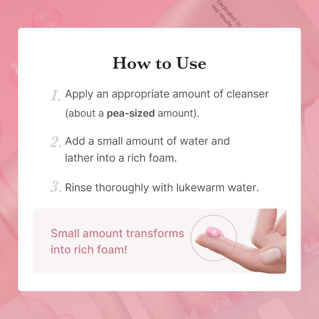 MEDICUBE – PDRN Pink Niacinamide Whip Cleanser – Jabón de Limpieza 120g7