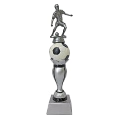 TROFEO RESINA BALÓN DE FÚTBOL, 25 cms.