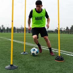 ESTACAS DE AGILIDAD PVC, SIN PUNTA, 172 CMS. CON BASE GOMA