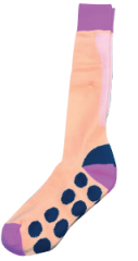 CALCETAS DE FÚTBOL FEMENINA NARANJO/ROSA/NEGRO