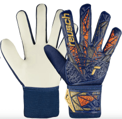 GUANTES REUSCH ATTRAKT STARTER  SOLID JUNIOR GK24 (AZULINO/DORADO/BLANCO