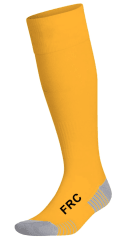 CALCETAS DE FÚTBOL COLOR AMARILLO ORO, ADULTO