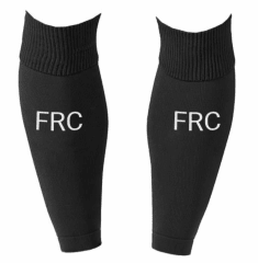 CALCETA DE FÚTBOL SIN PIE COLOR NEGRO