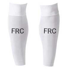 CALCETA DE FÚTBOL SIN PIE COLOR BLANCO