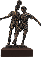 TROFEO DE RESINA, 2 FUT COBRE, JUGADORES DE FÚTBOL