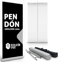 PENDÓN ROLLER PVC, 200X100 CMS.