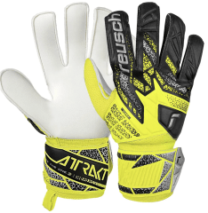 GUANTES DE ARQUERO ATTRAKT SOLID ADULTO AMARILLO FLÚOR/PLATEADO