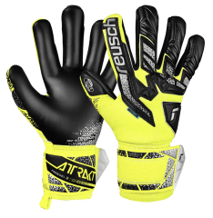 GUANTE ARQUERO ATTRAKT FREEGEL SILVER ADULTO AMARILLO FLÚOR/NEGRO