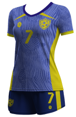 CAMISETA Y SHORT | MODELO F4, COLOR AZUL