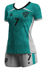 CAMISETA Y SHORT | MODELO F4, COLOR CALIPSO