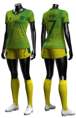 CAMISETA Y SHORT | MODELO F5, COLOR AMARILLO/VERDE