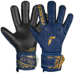 GUANTES REUSCH ATTRAKT FREEGEL SILVER GK24 AZULINO/DORADO/NEGRO