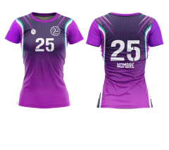 CAMISETA Y SHORT DE VÓLEIBOL | MODELO 3, COLOR MORADO