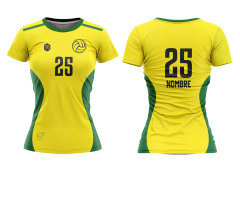 CAMISETA Y SHORT DE VÓLEIBOL | MODELO 4, COLOR AMARILLO