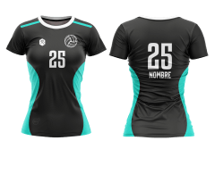 CAMISETA Y SHORT DE VÓLEIBOL | MODELO 4, COLOR NEGRO